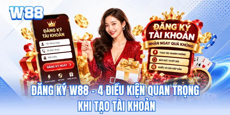 Đăng Ký W88 - 4 Điều Kiện Quan Trọng Khi Tạo Tài Khoản